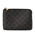 Celine Triomphe Coin Purse, &pound;175, Accessories, Brown, Canvas, Front view